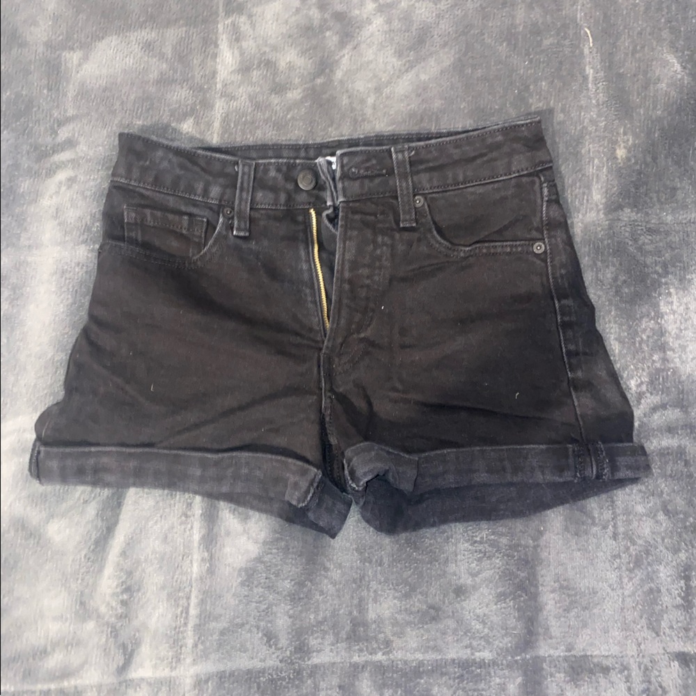 Black Jean shorts